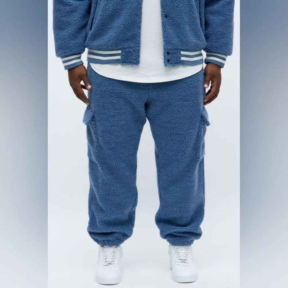 Teddy Varsity Sherpa Pant - Light Blue